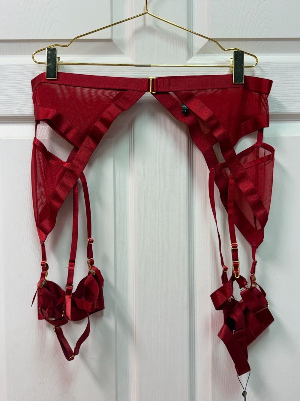 Red Strappy Garter Belt - Women Intimates